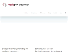 Tablet Screenshot of mediaport-production.de